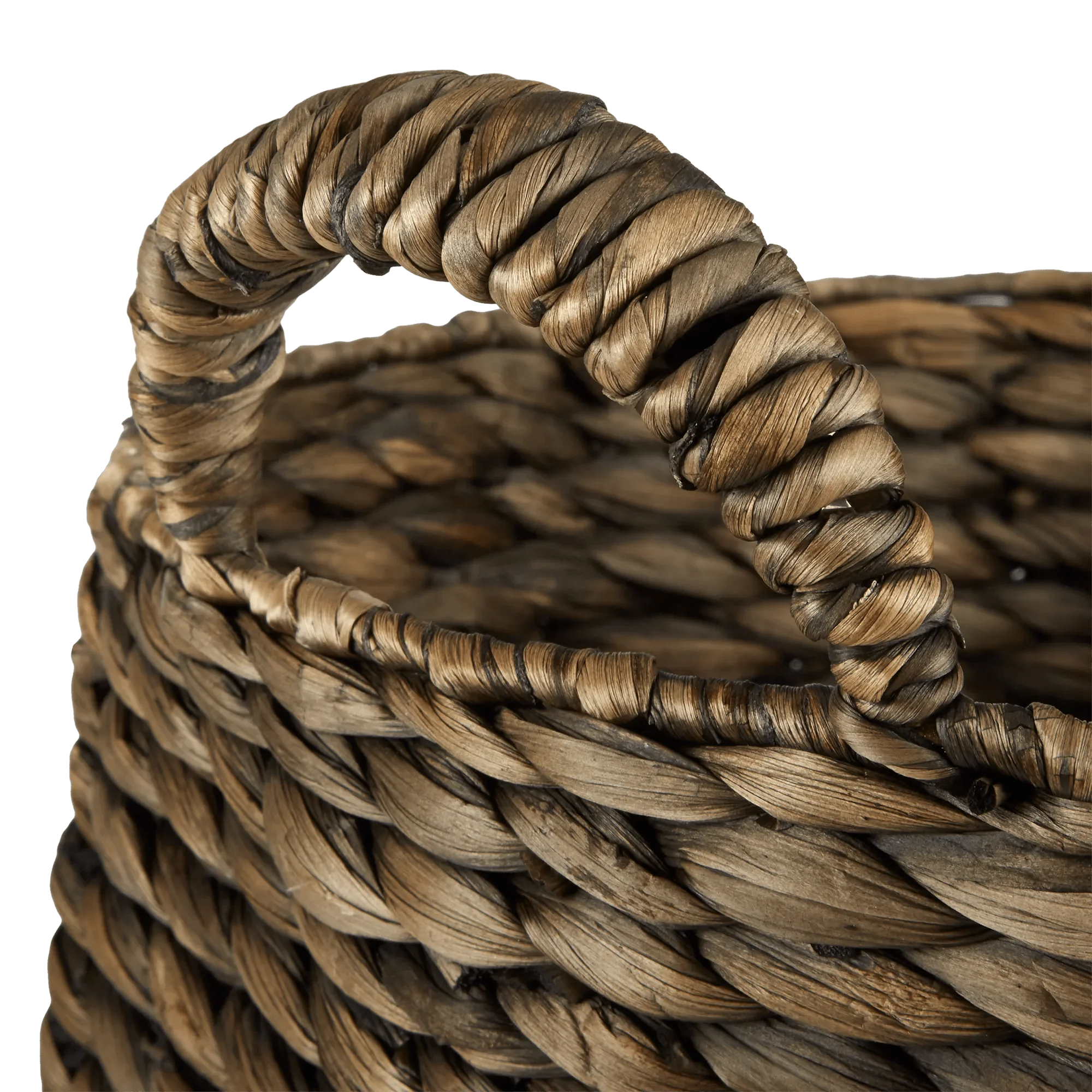 Water Hyacinth Brown Basket - Image 2