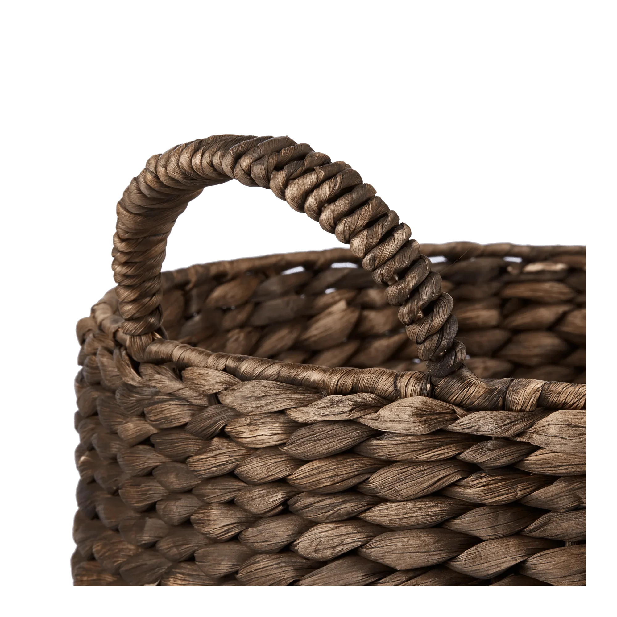 Water Hyacinth Brown Basket - Image 5