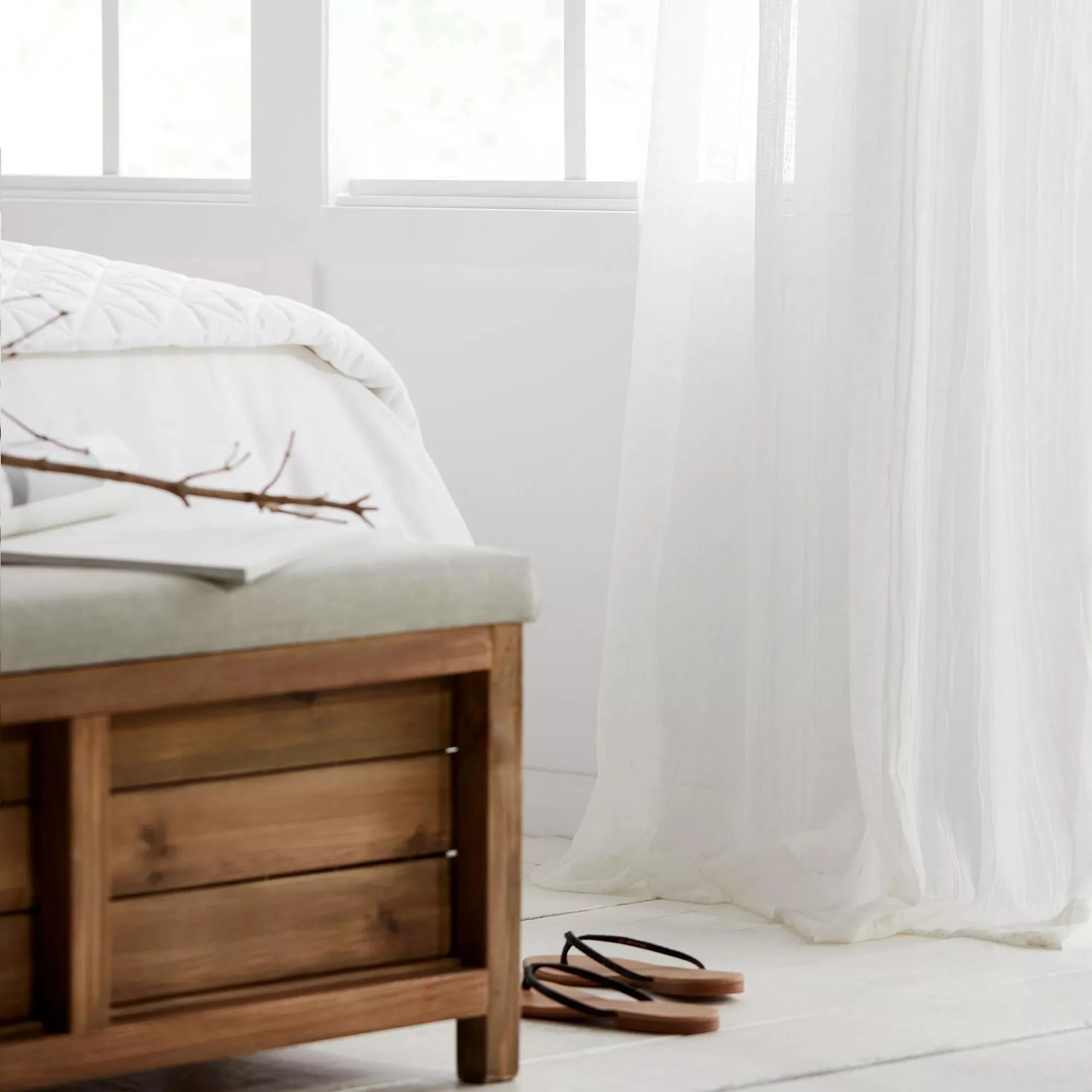 White Wavy Sheer Curtain - Image 4