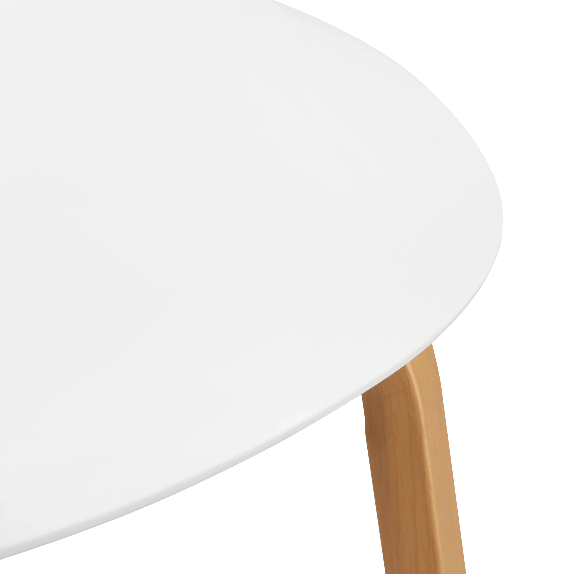 White Bar Stool with Natural Wood Legs - Image 4