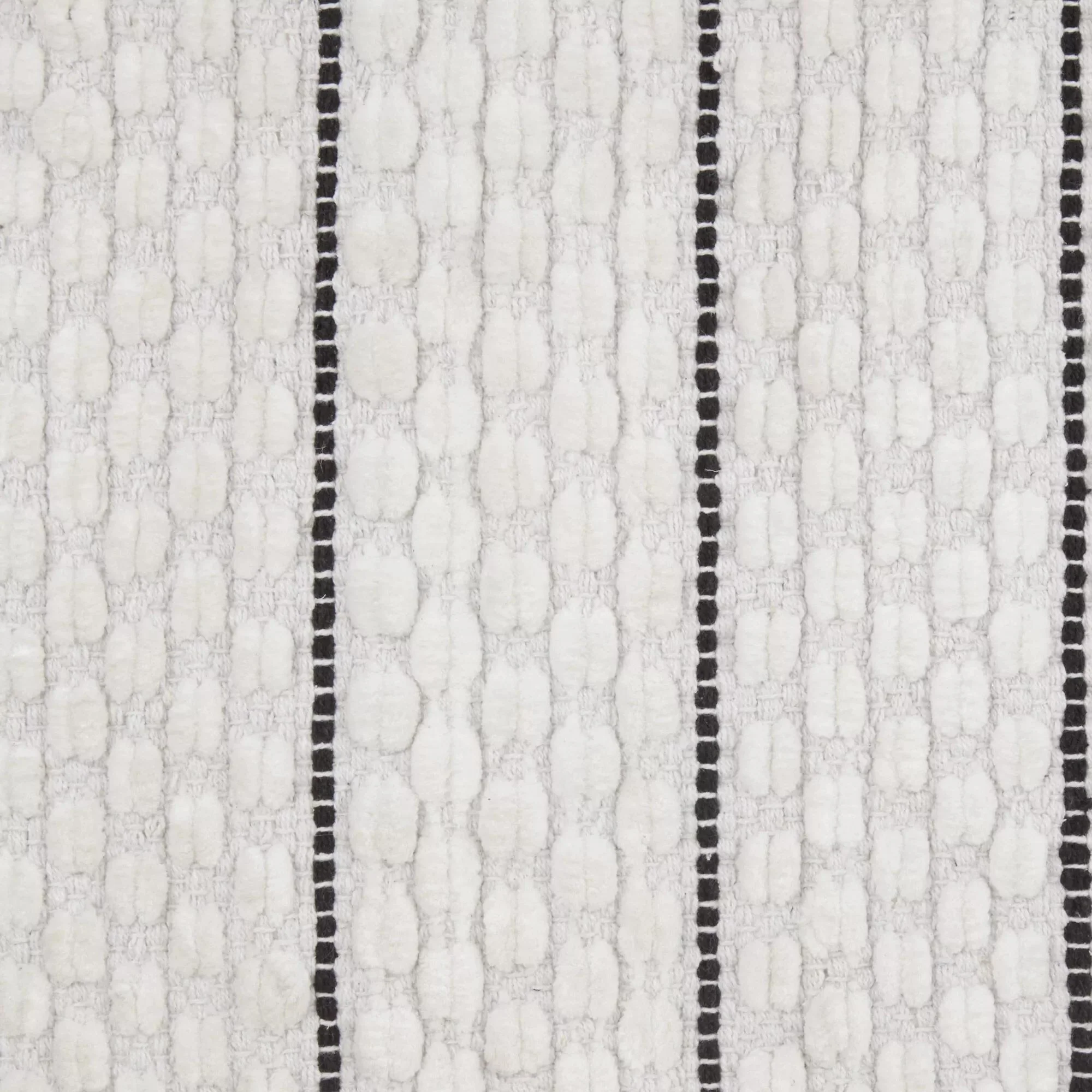 White Bathmat with Black Stripes - Image 4
