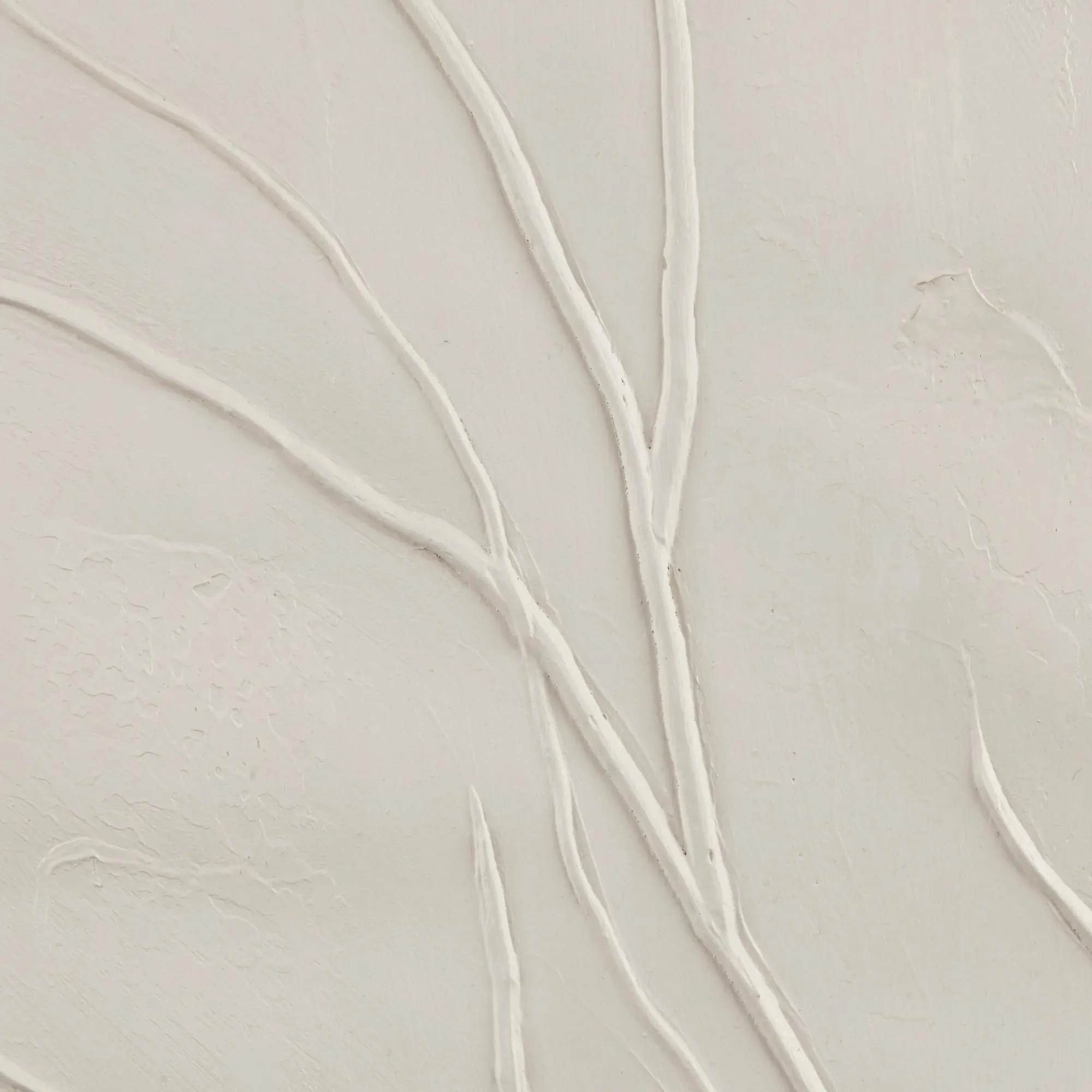 White Branche Framed Oil Painting - Image 4