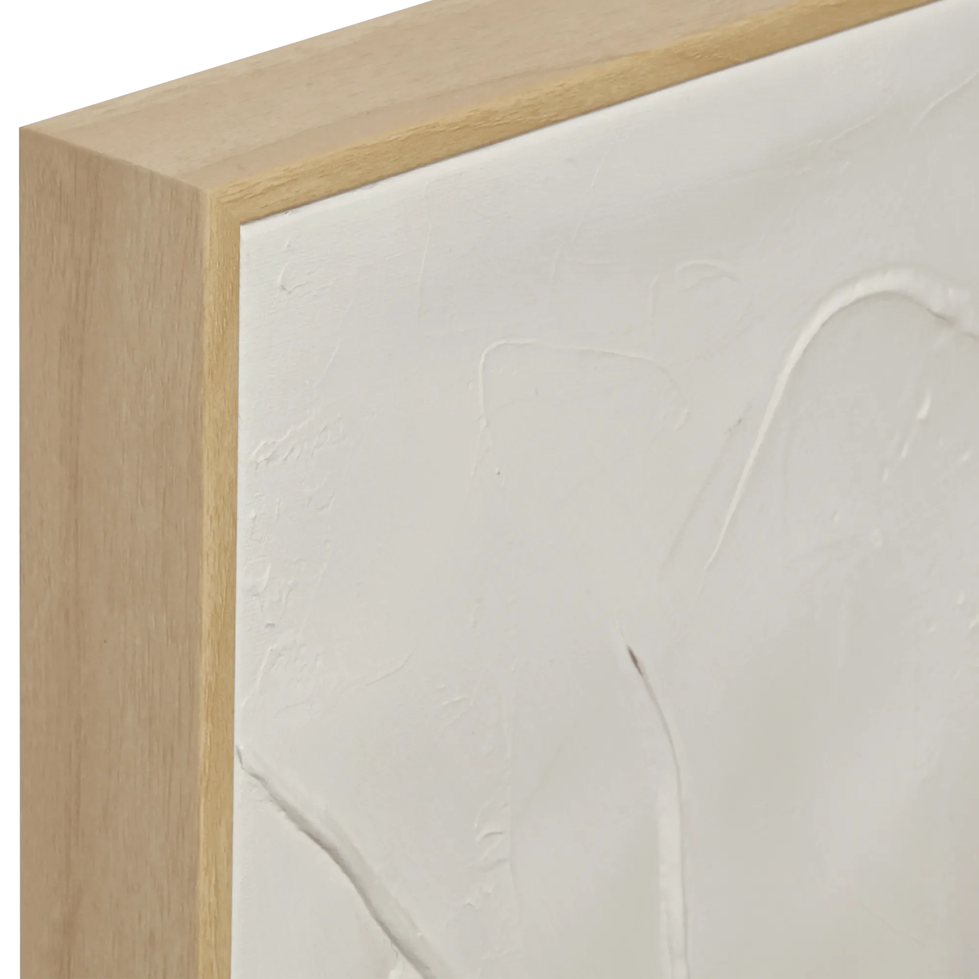 White Branche Framed Oil Painting - Image 5