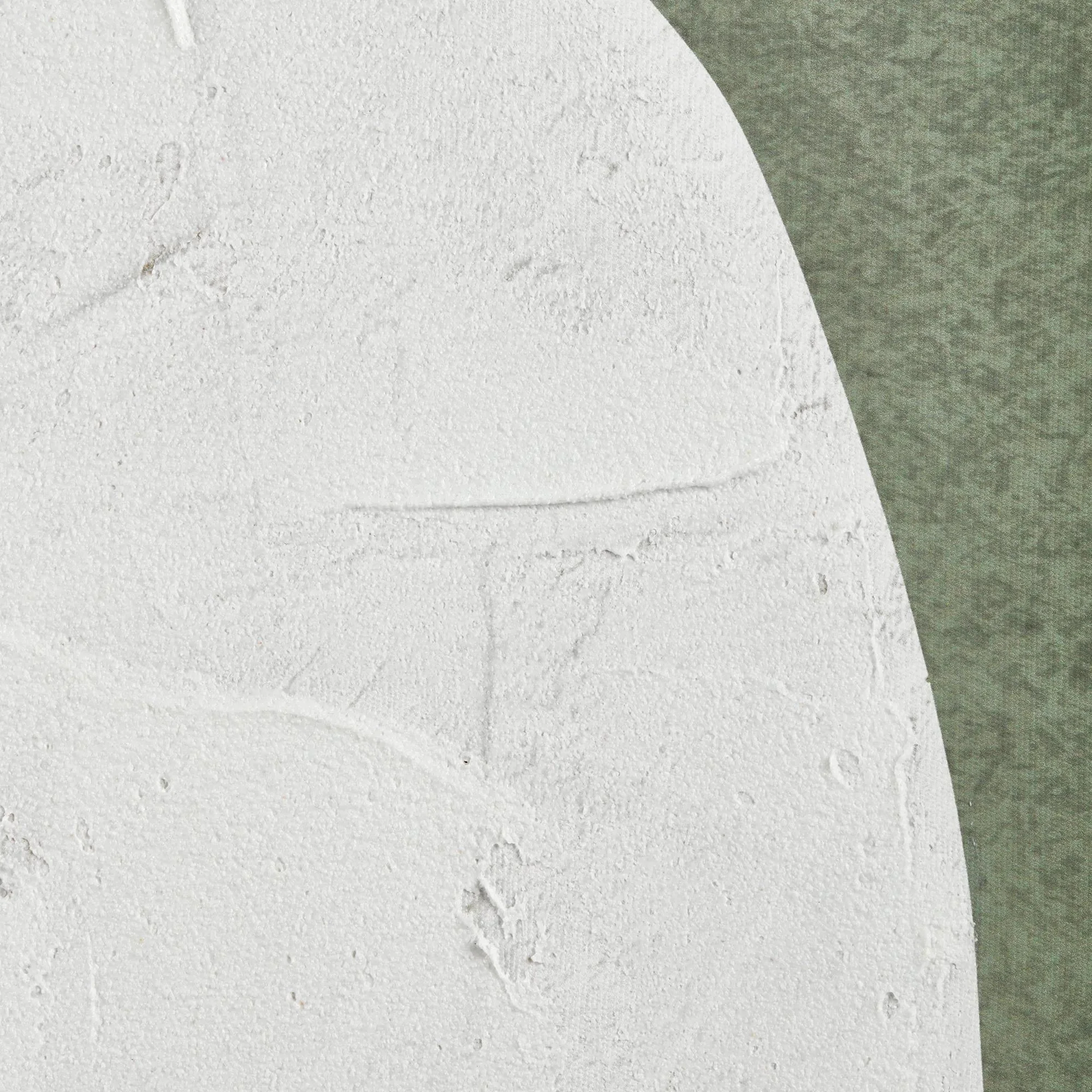 White Form on Green Framed Art - Image 2
