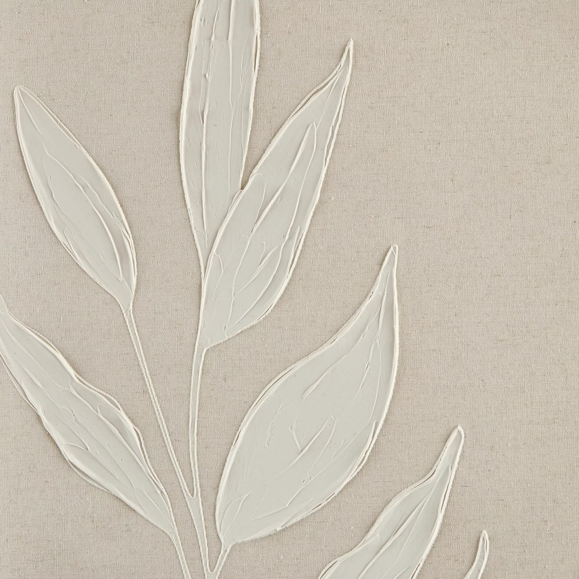 White Leaves Framed Art - Image 2