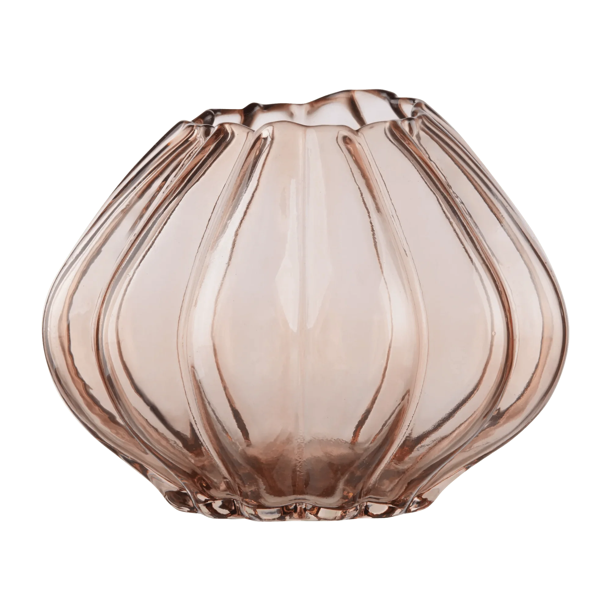 Wide Ribbed Vase