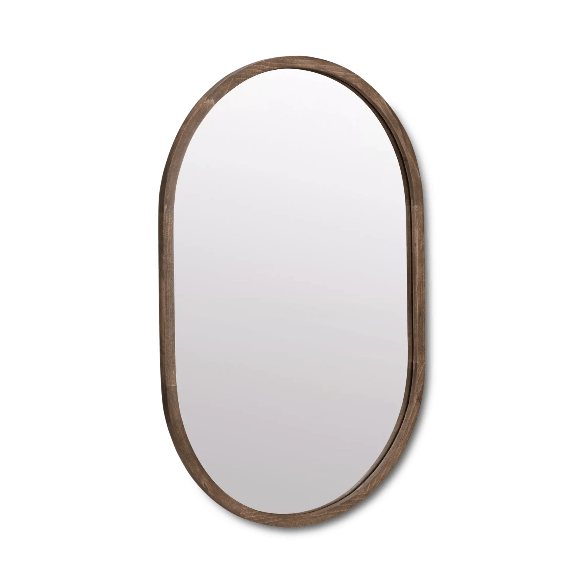Wood Framed Oval Mirror - Image 2