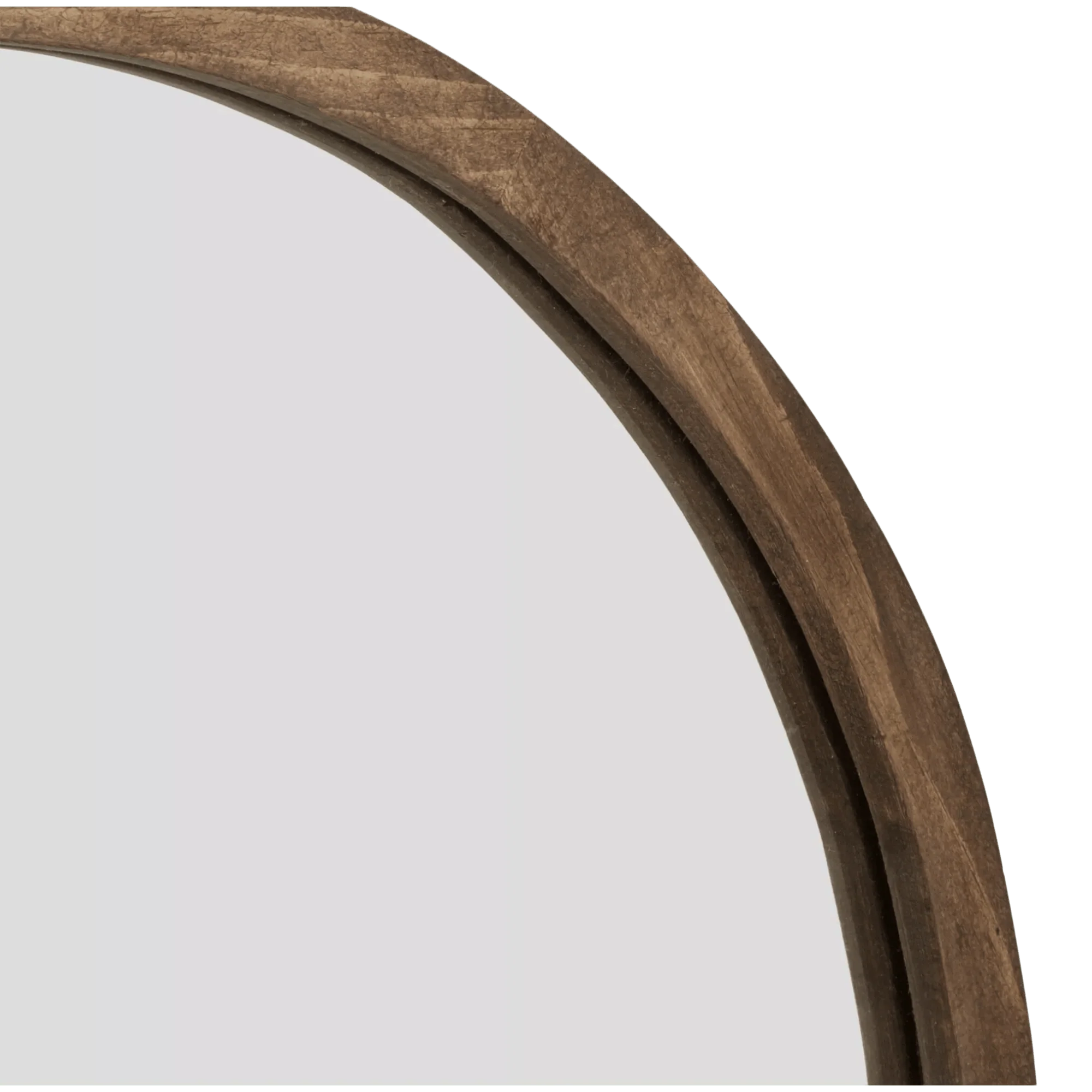 Wood Framed Oval Mirror - Image 3