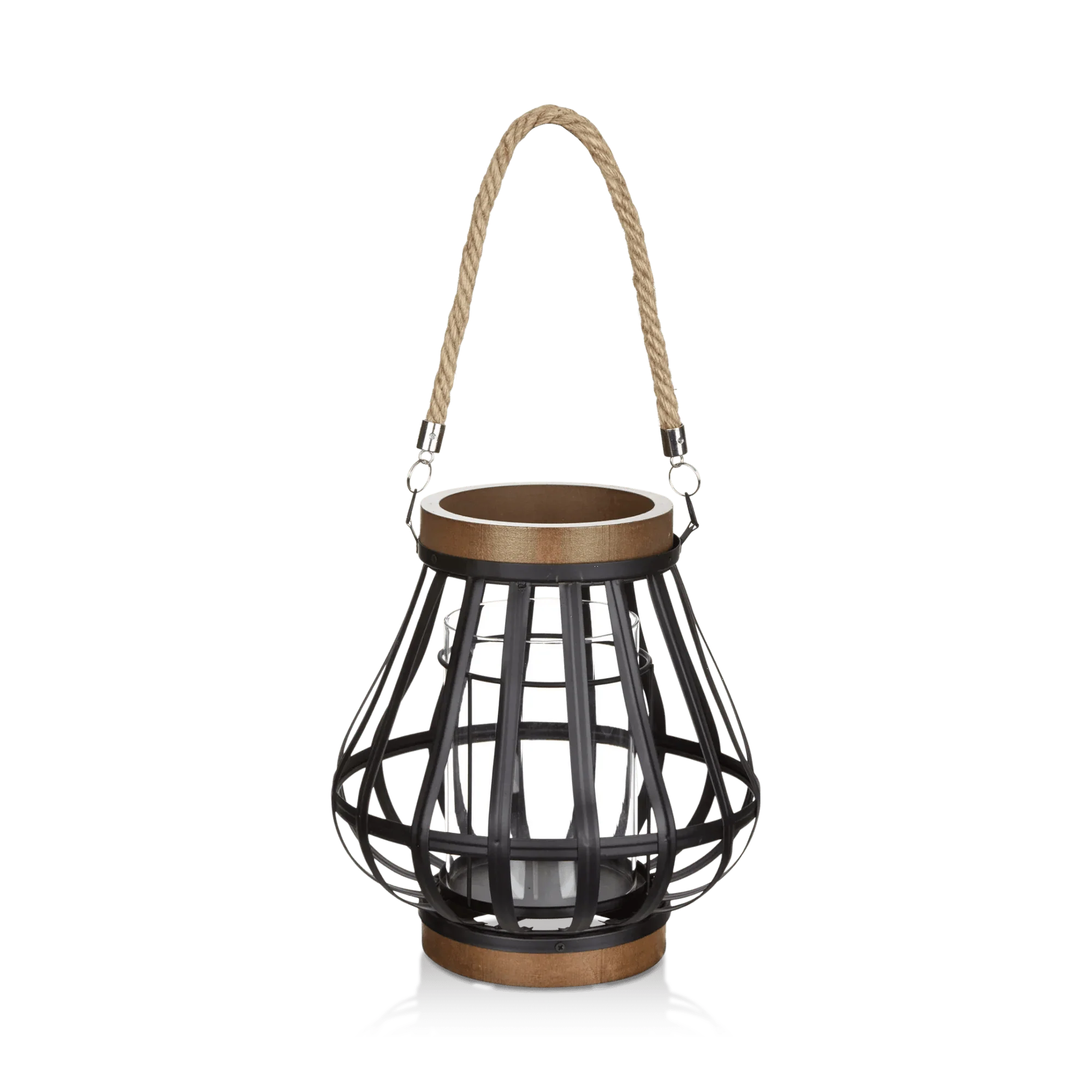 Wood-Like & Metal Lantern