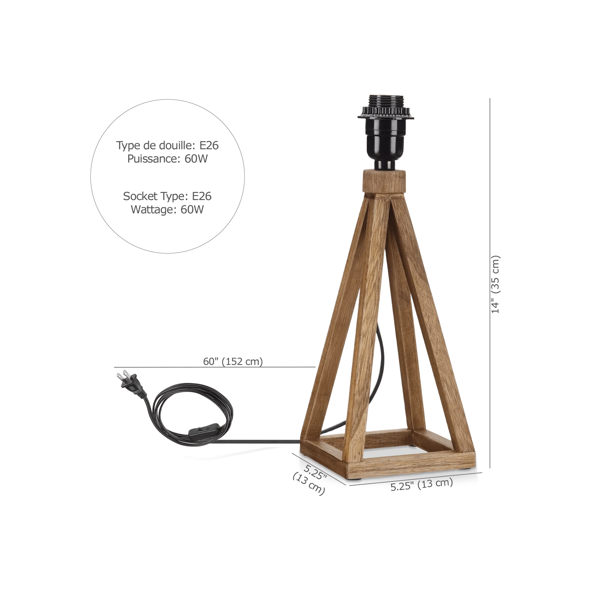 Wood Prism Lamp Base - Image 3