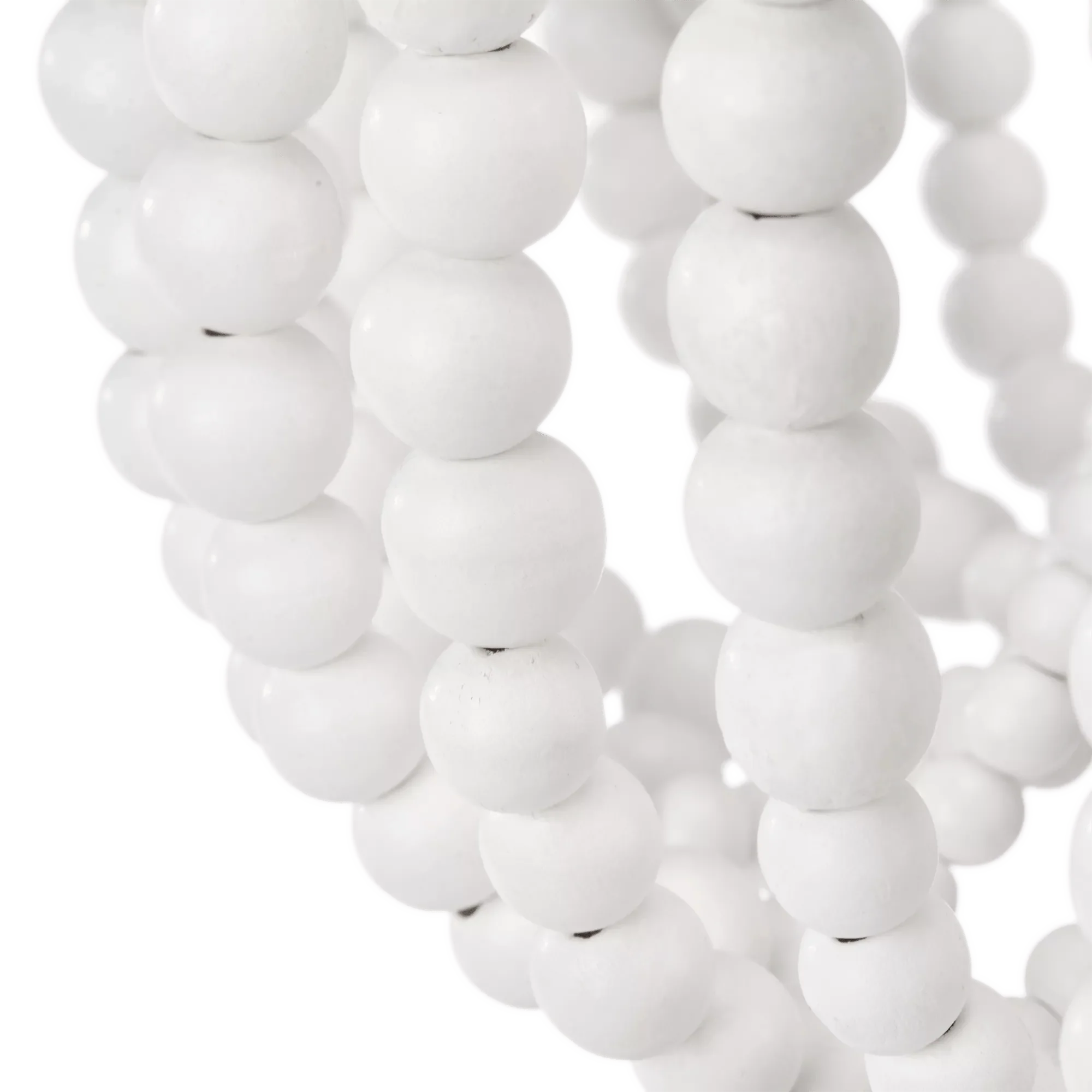 Wooden Bead and Tassel Ceiling Lamp - Image 5