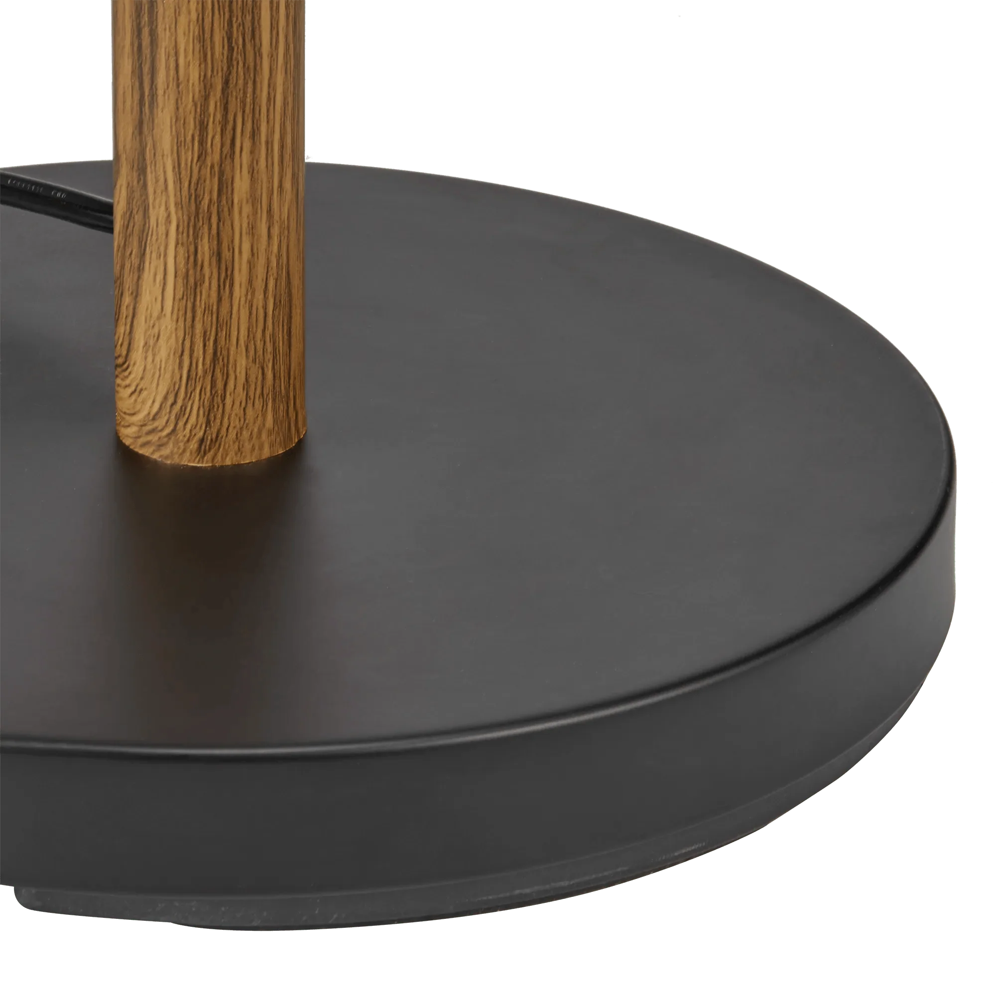 Wooden Floor Lamp with Pleated Shade - Image 4