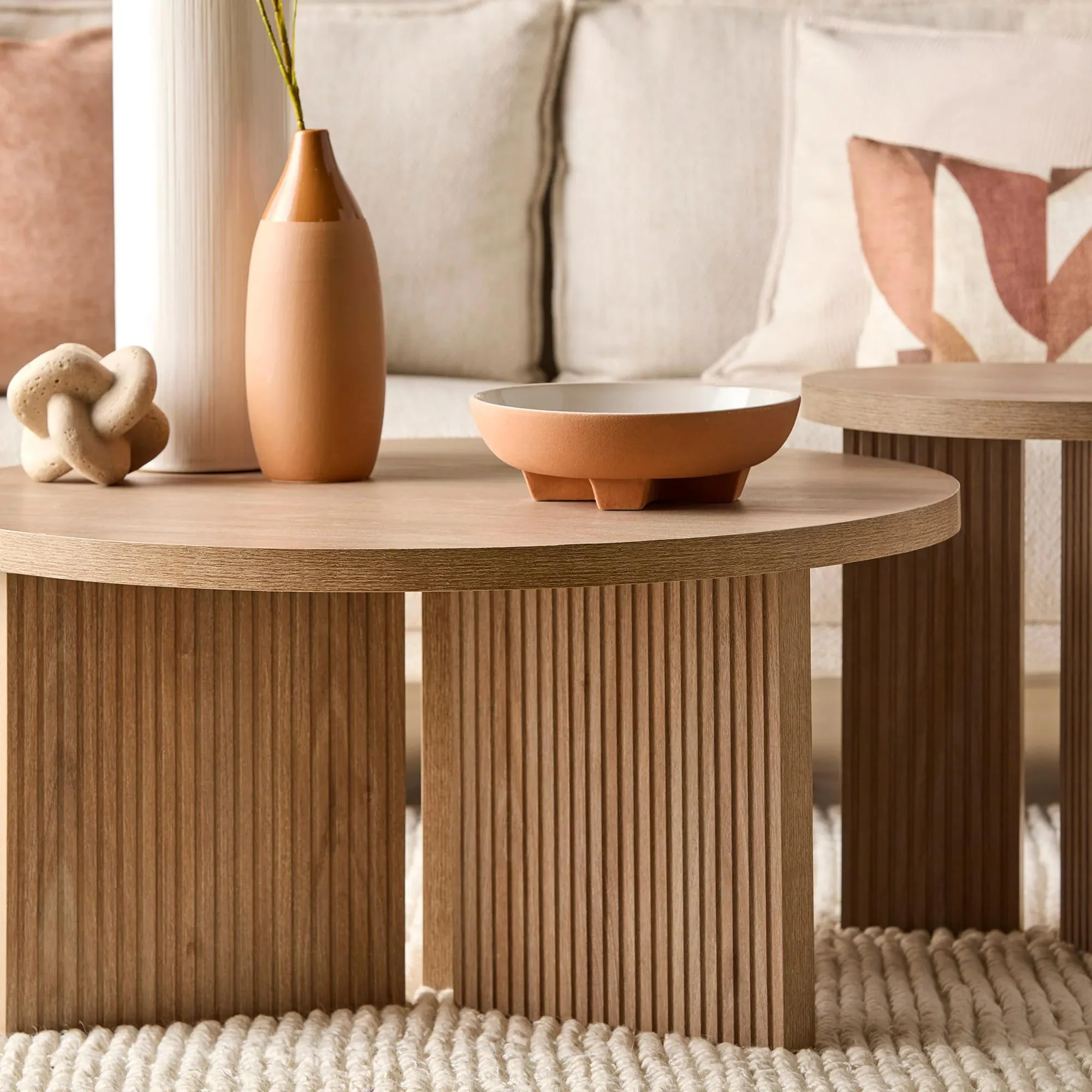 Wooden Round Coffee Table - Image 2