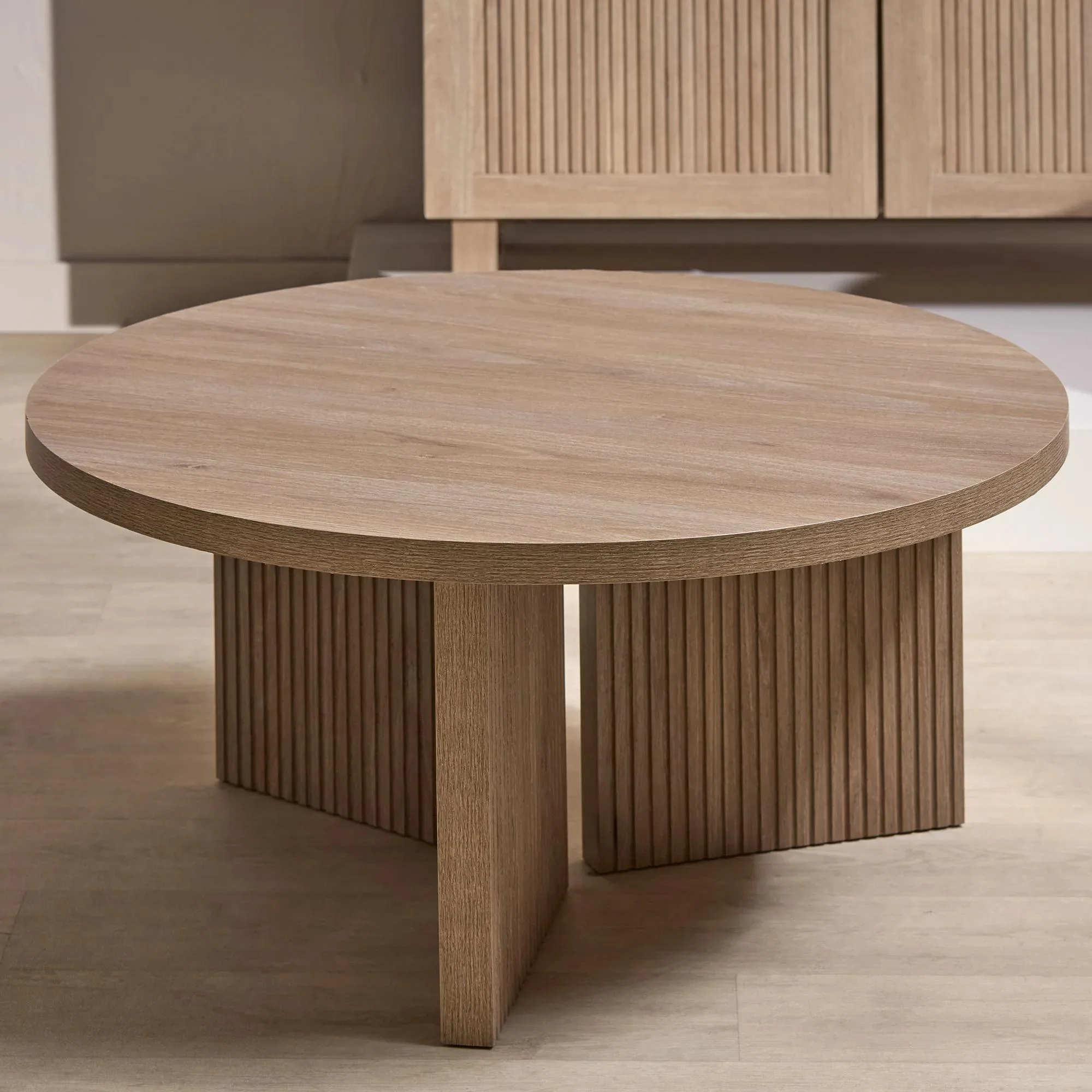 Wooden Round Coffee Table - Image 8