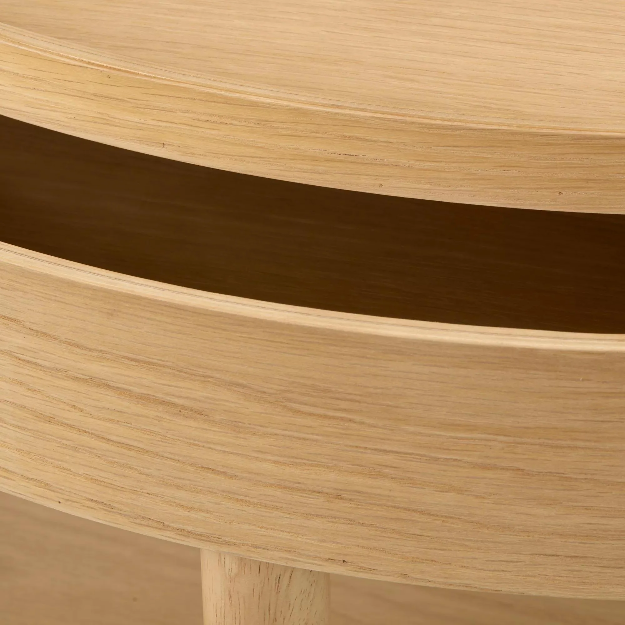 Wooden Round Coffee Table with Lift Top - Image 4