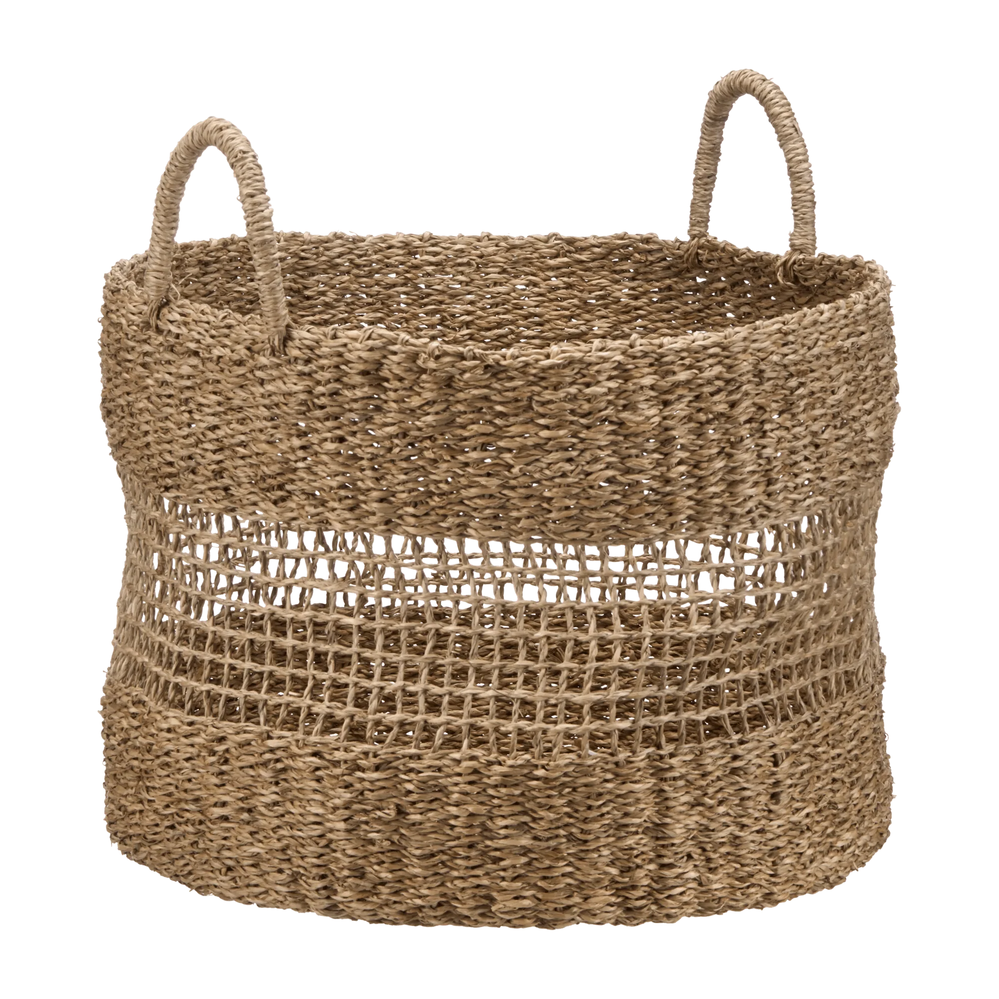 Woven Storage Basket with Handles - Image 3