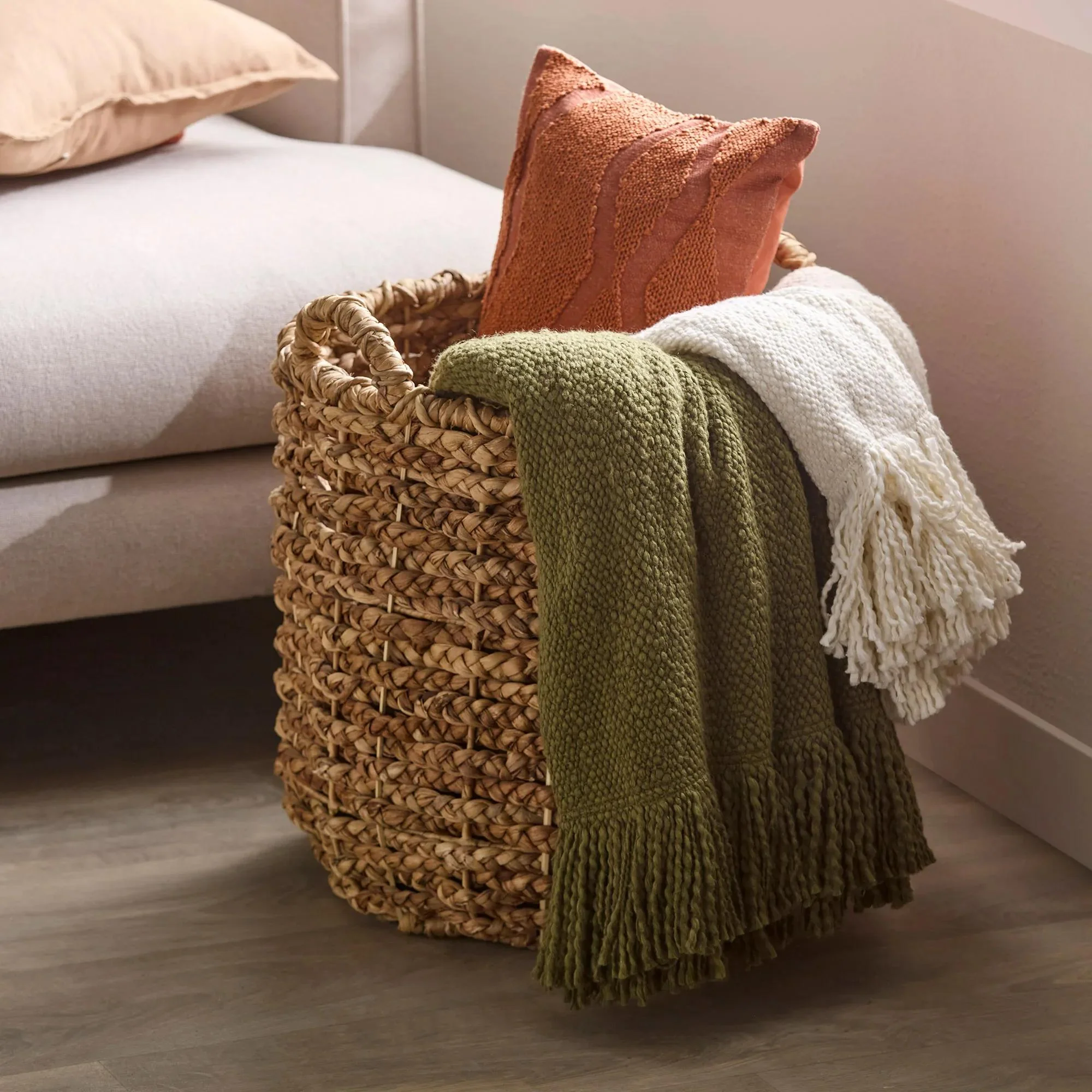 Beige Yara Lumbar Decorative Pillow - Image 4